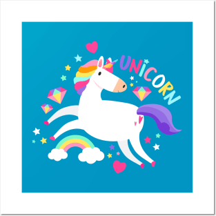 Diamond Sassy Unicorn Posters and Art